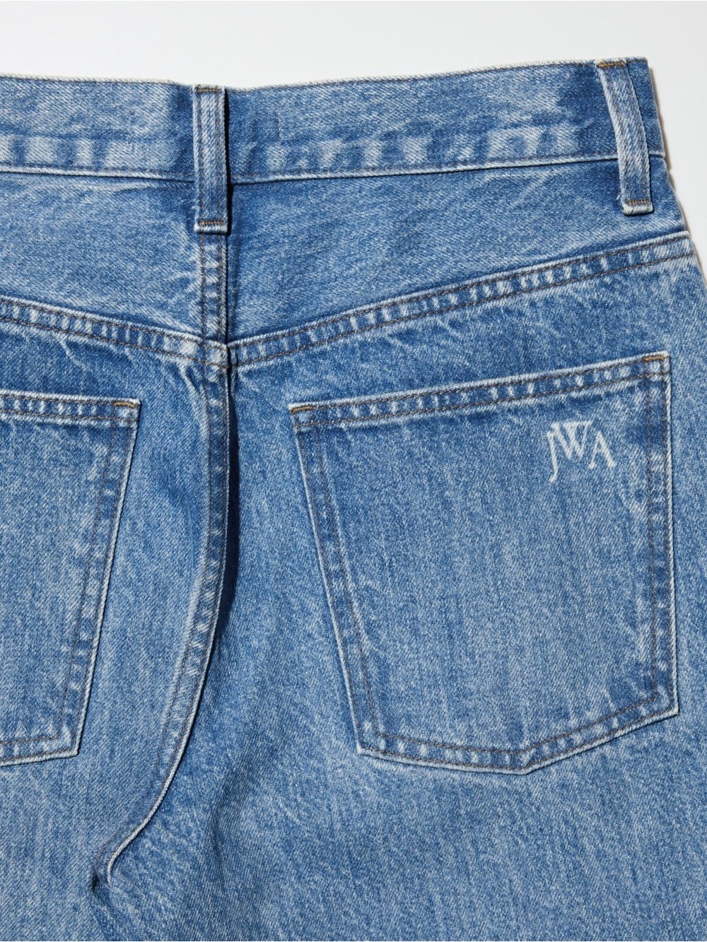 Uniqlo JW Anderson Women's Straight-Leg Blue Denim Jeans